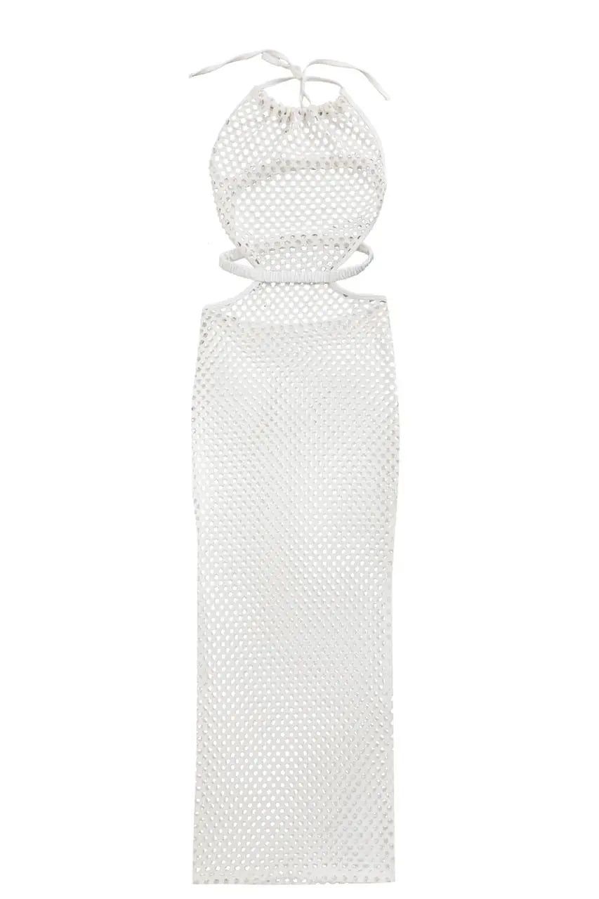 Athena Openwork Long Beach Dress - 5