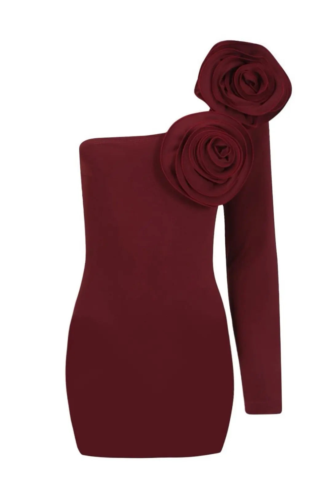 Galia Rose Detail One-Shoulder Dress