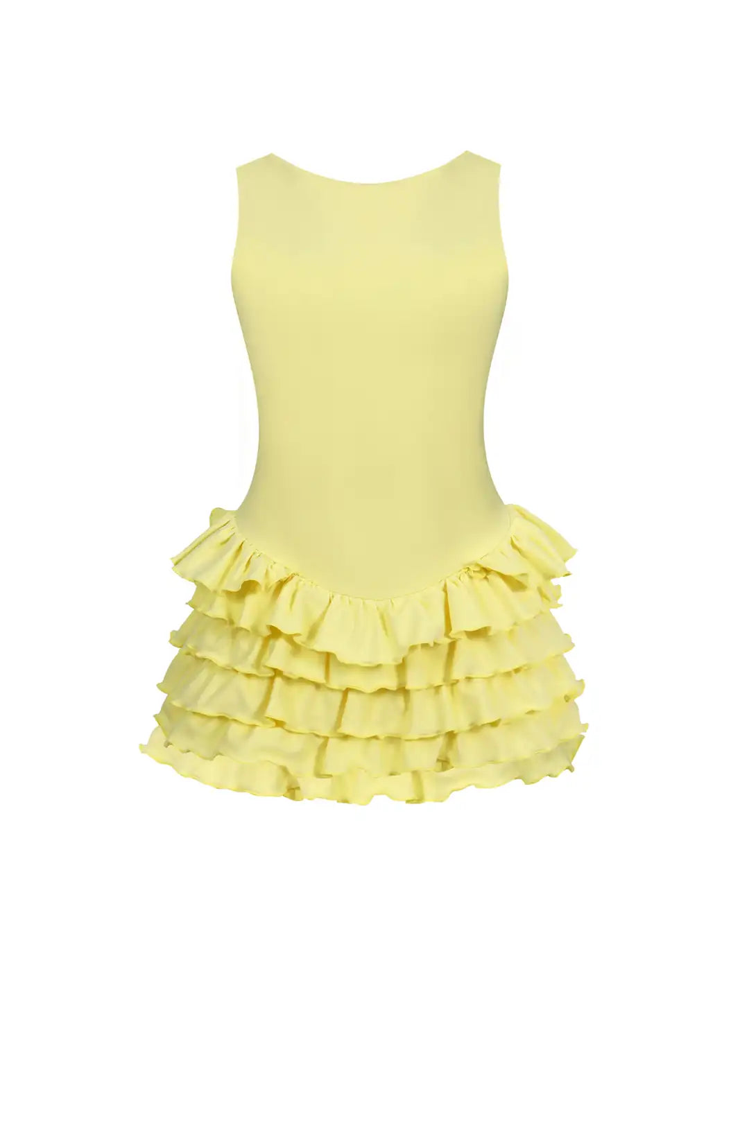 Sardinia Halter Neck Ruffle Romper Dress