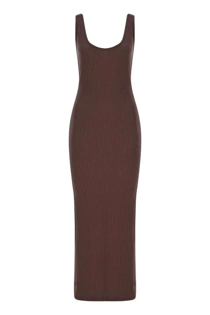 Siena Open-Back Ribbed Dress