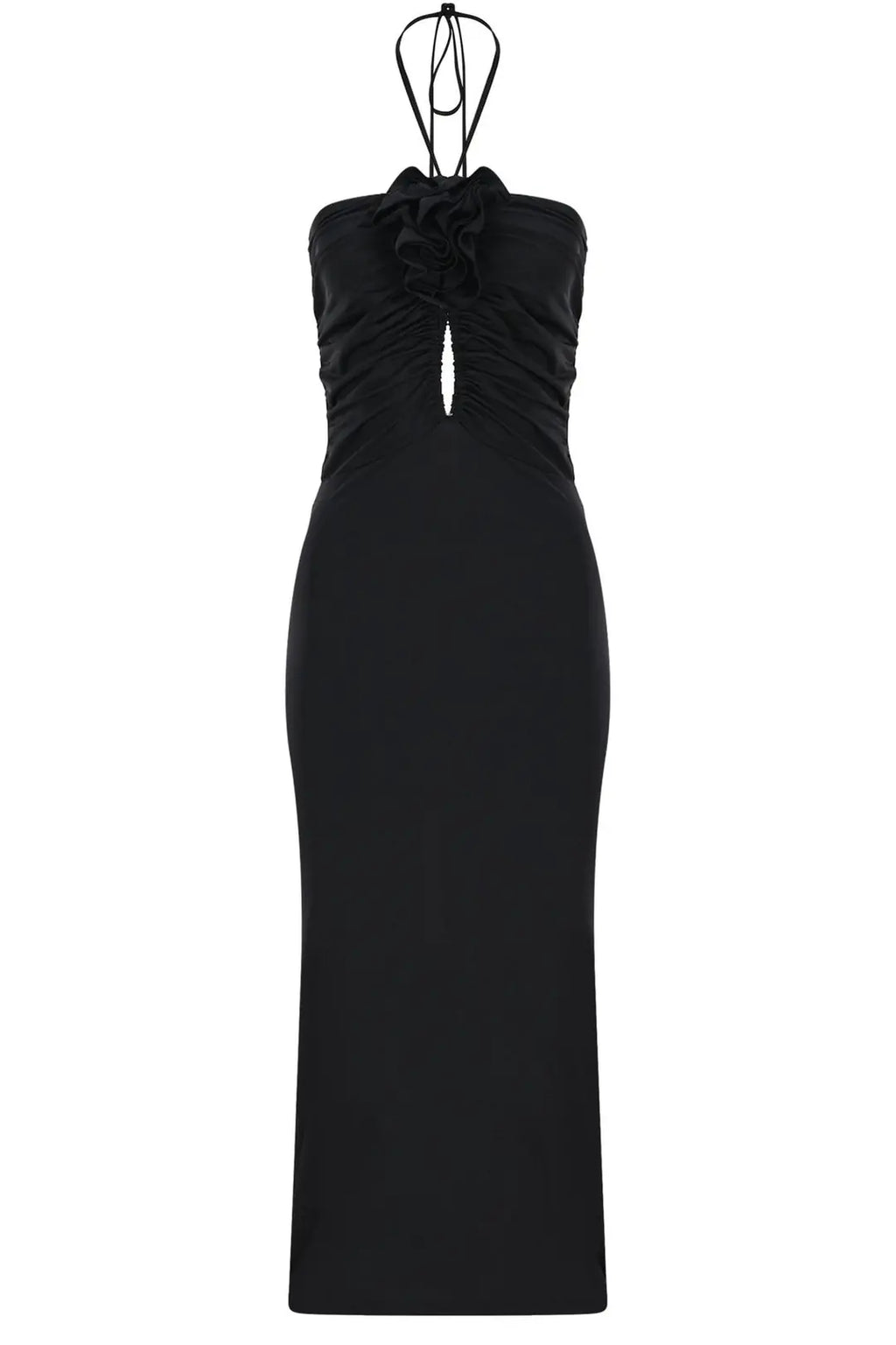 Rome Halter Neck Black Dress