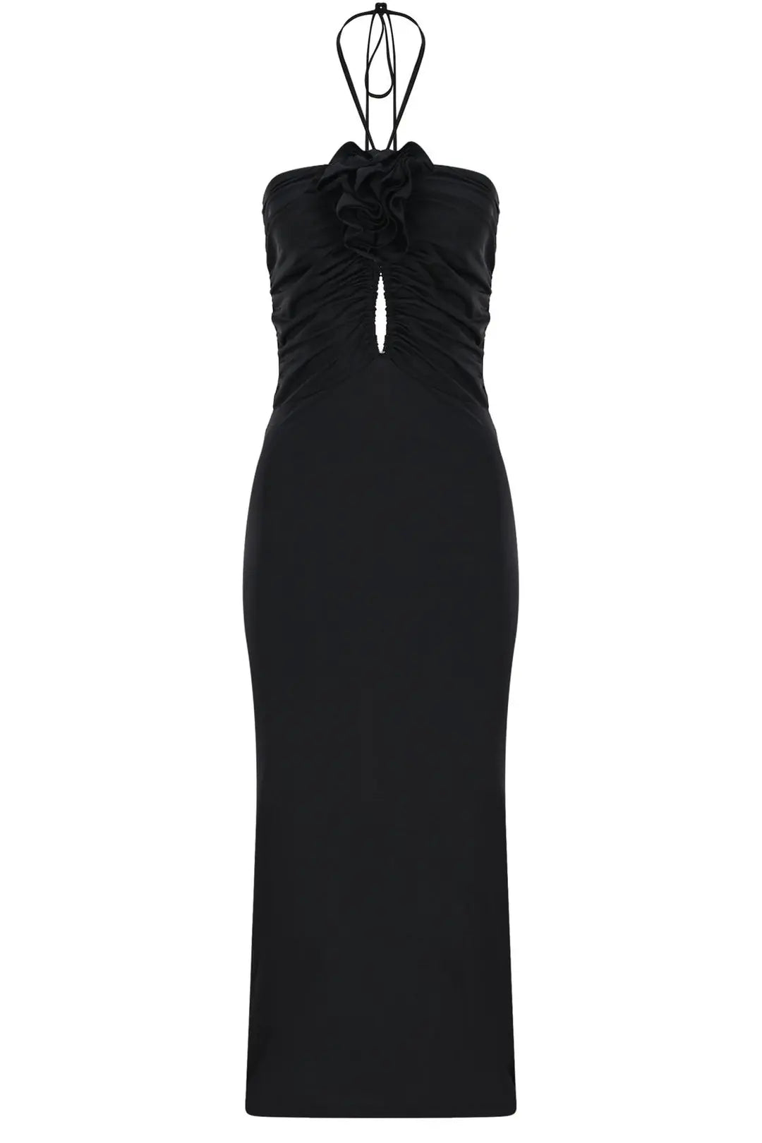 Rome Halter Neck Black Dress