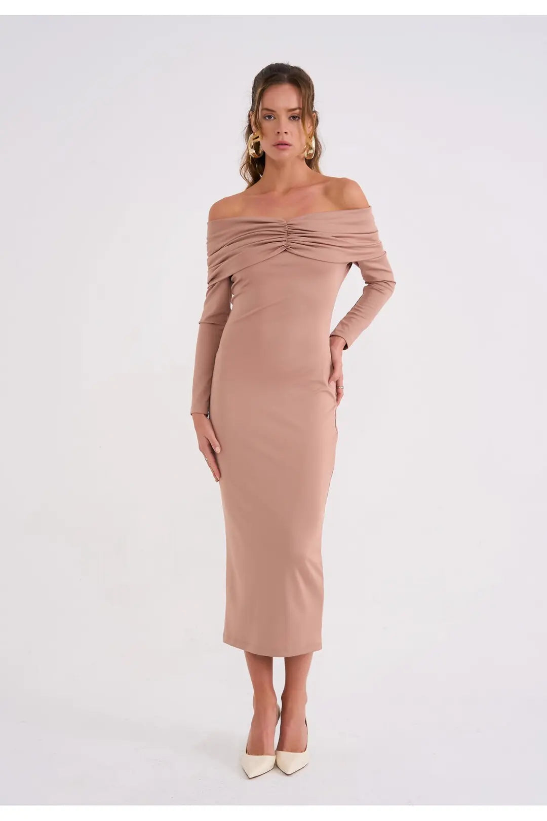 Bellagio Off-Shoulder Jersey Dress - 13