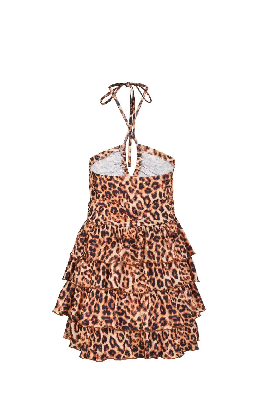 Daria Halter Neck Tiered Ruffle Dress - 4