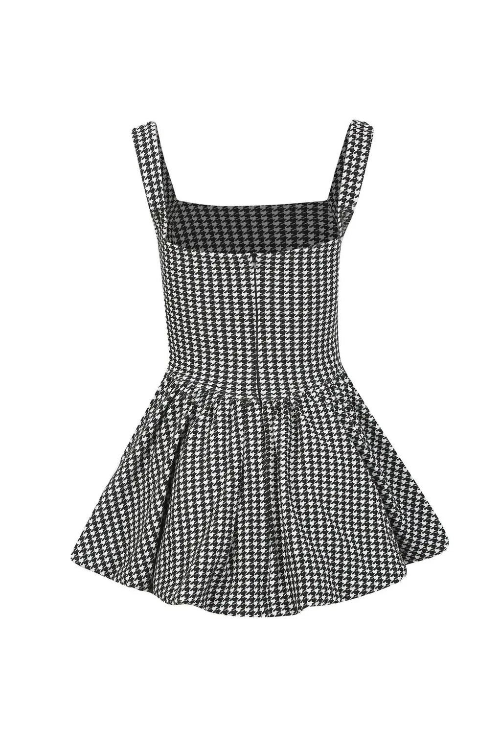 Lisbon Houndstooth Jacquard Mini Balloon Dress - 2