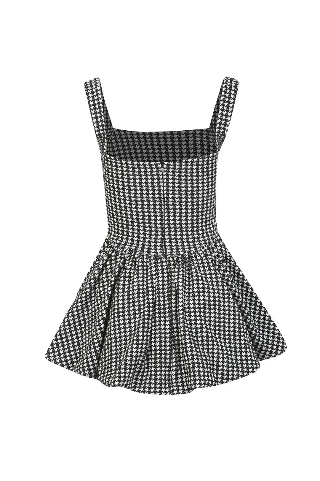 Lisbon Houndstooth Jacquard Mini Balloon Dress - 2