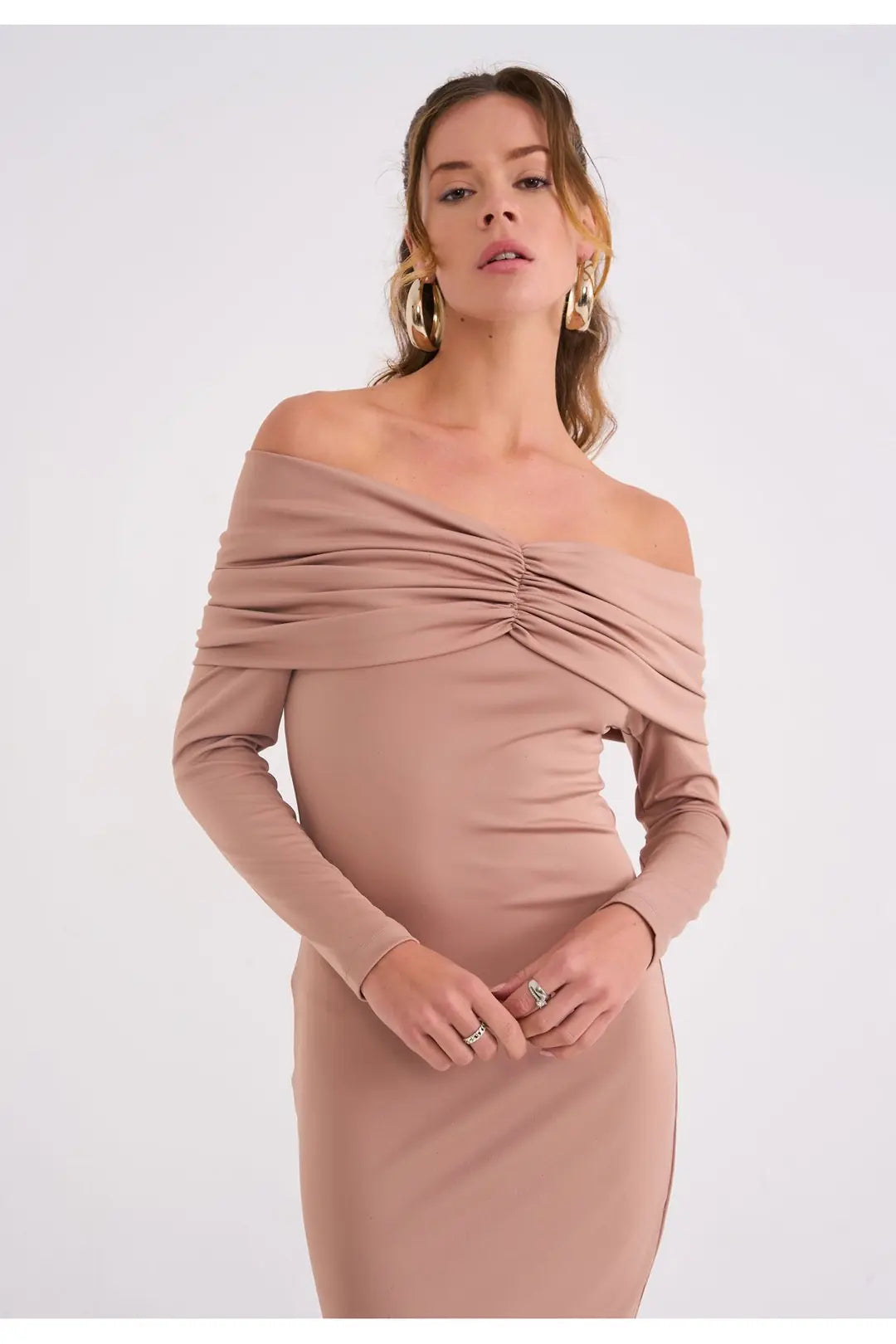Bellagio Off-Shoulder Jersey Dress - 14