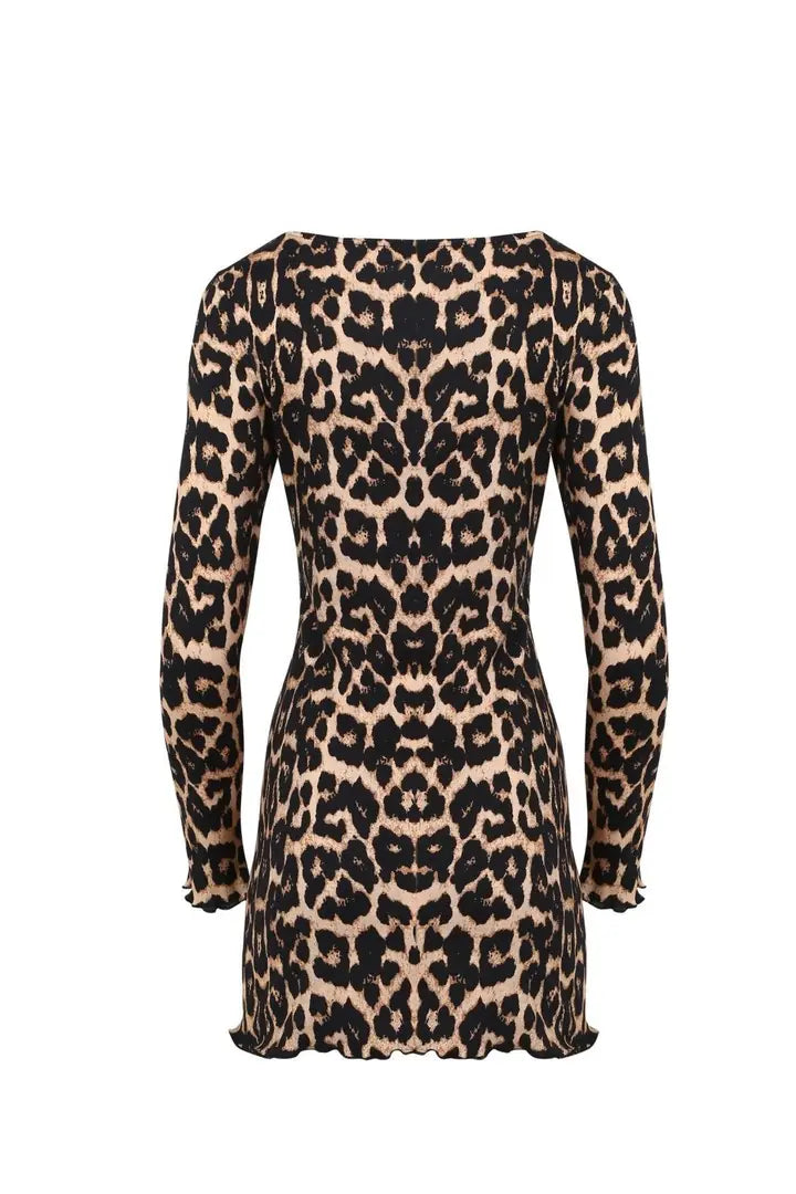 Almeida Leopard Print Mini Dress - 2