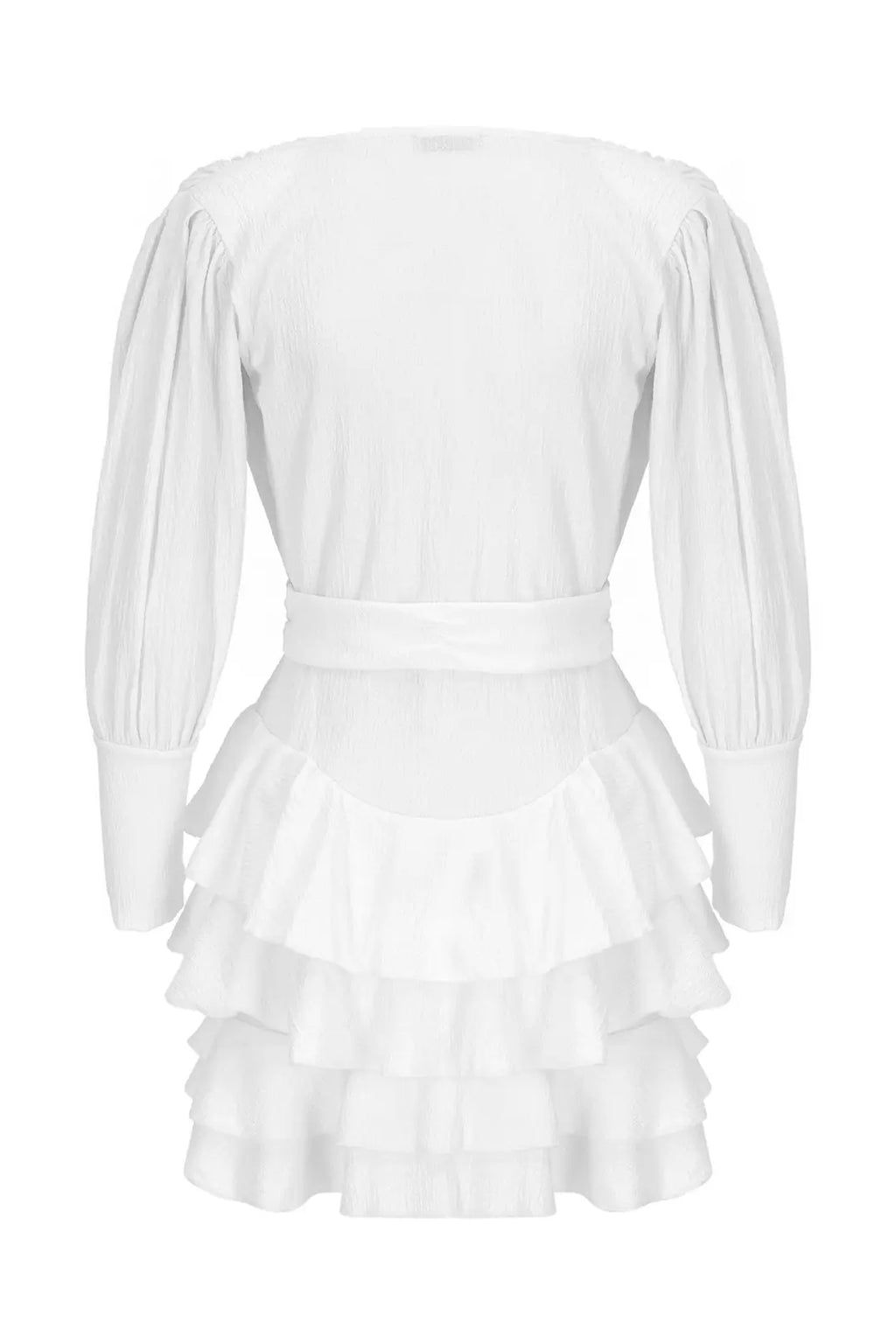 Ribera Tiered Ruffle Padded Shoulder Dress - 2