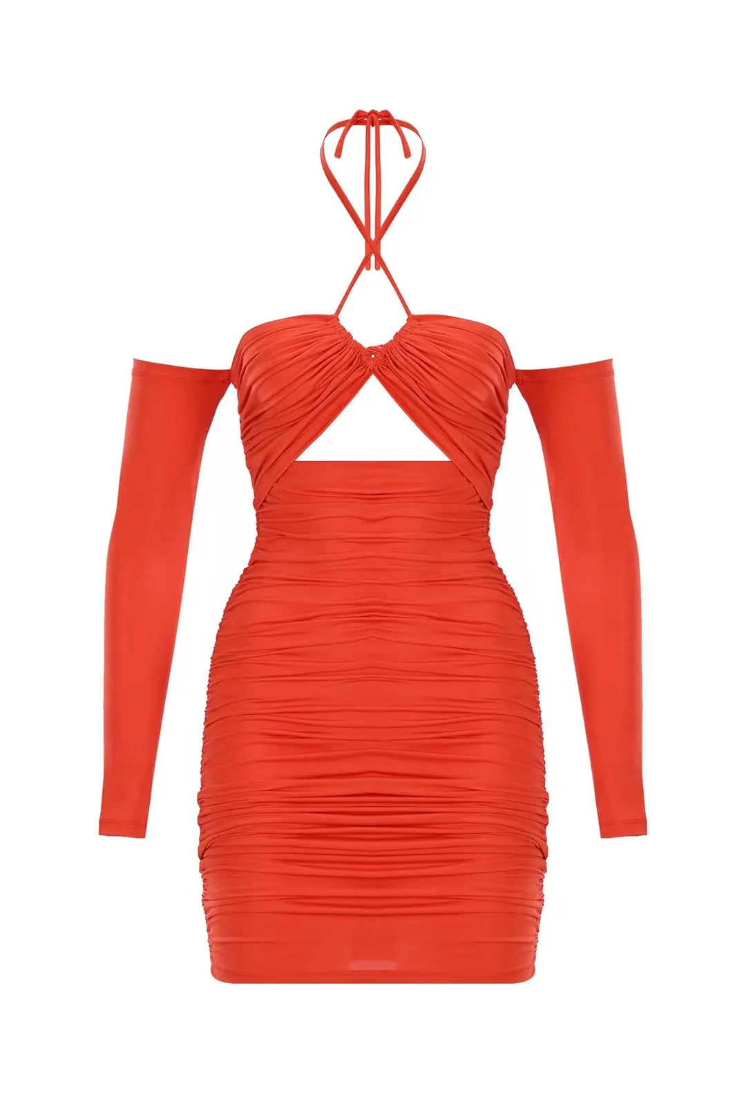 Octavia Halter Tie Draped Dress