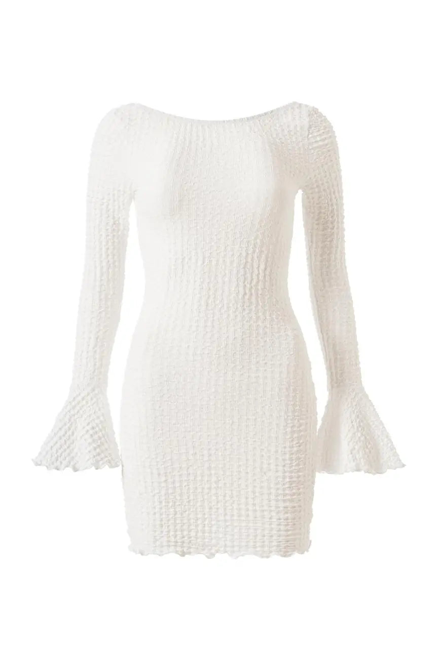 La Posedo Open-Back Long Sleeve Dress