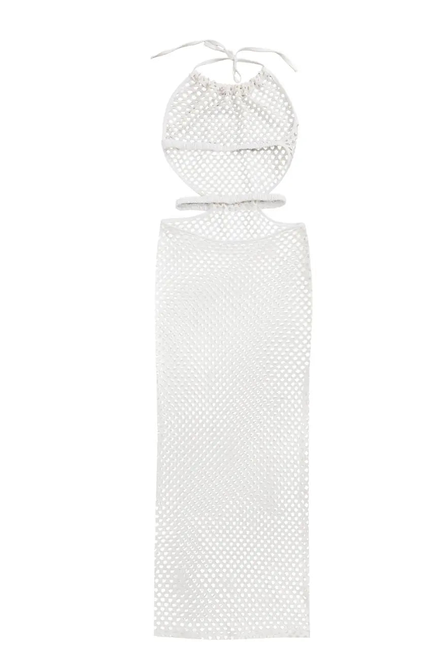 Athena Openwork Long Beach Dress - 6