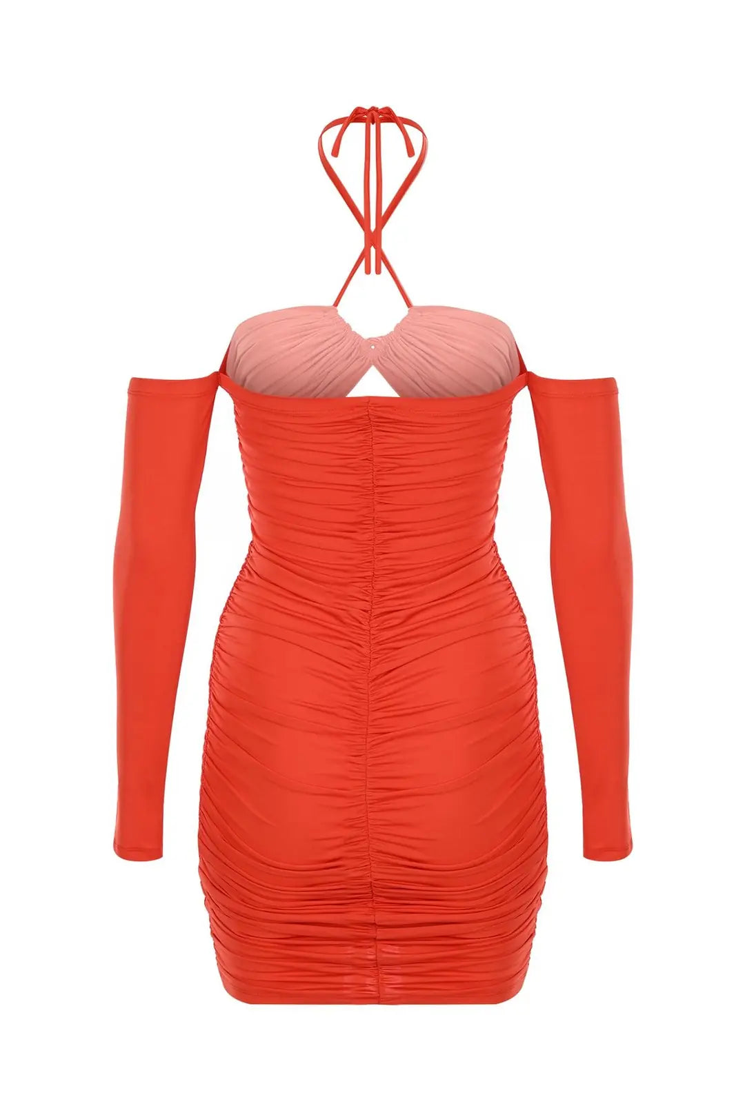 Octavia Halter Tie Draped Dress - 2
