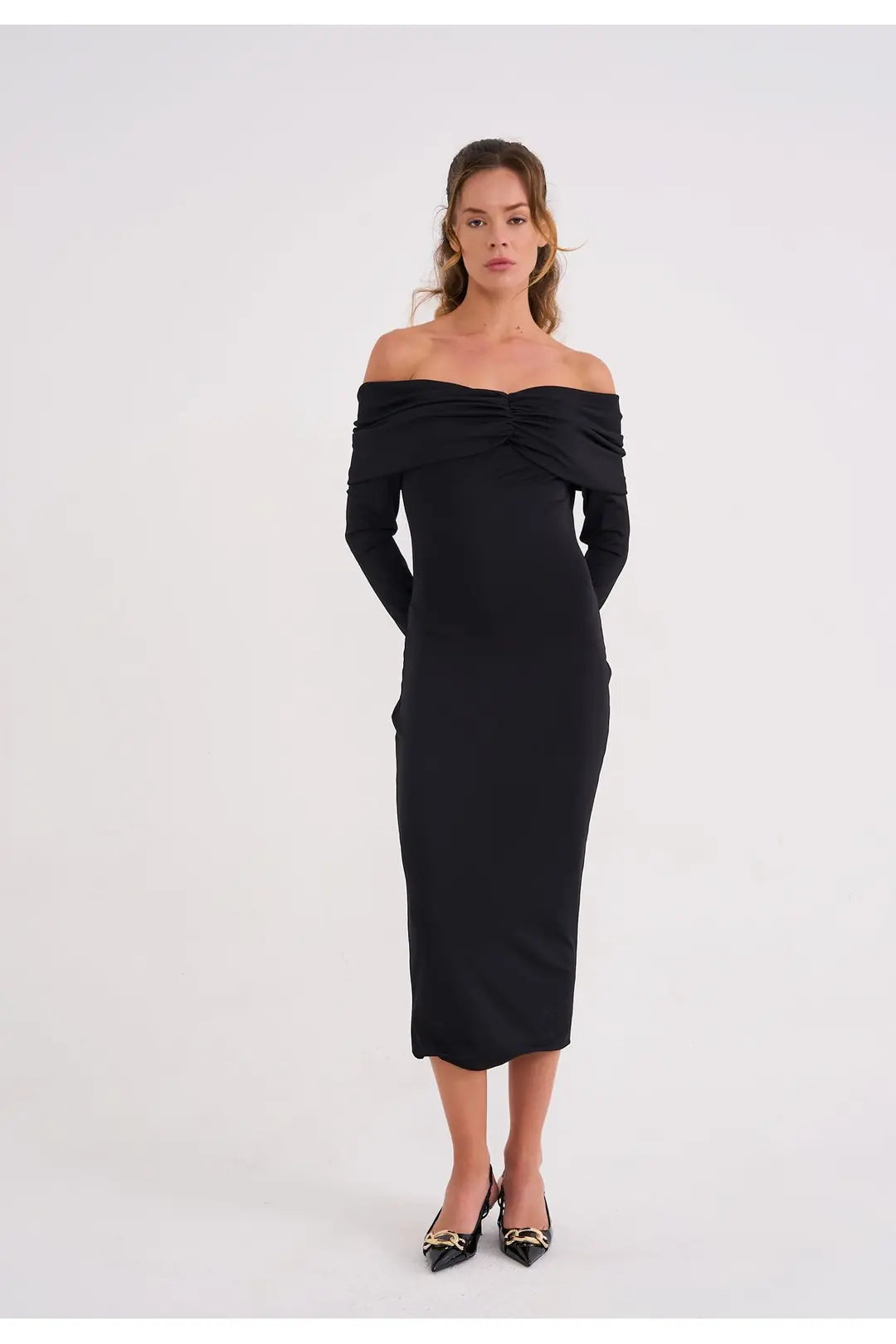 Bellagio Off-Shoulder Jersey Dress - 8