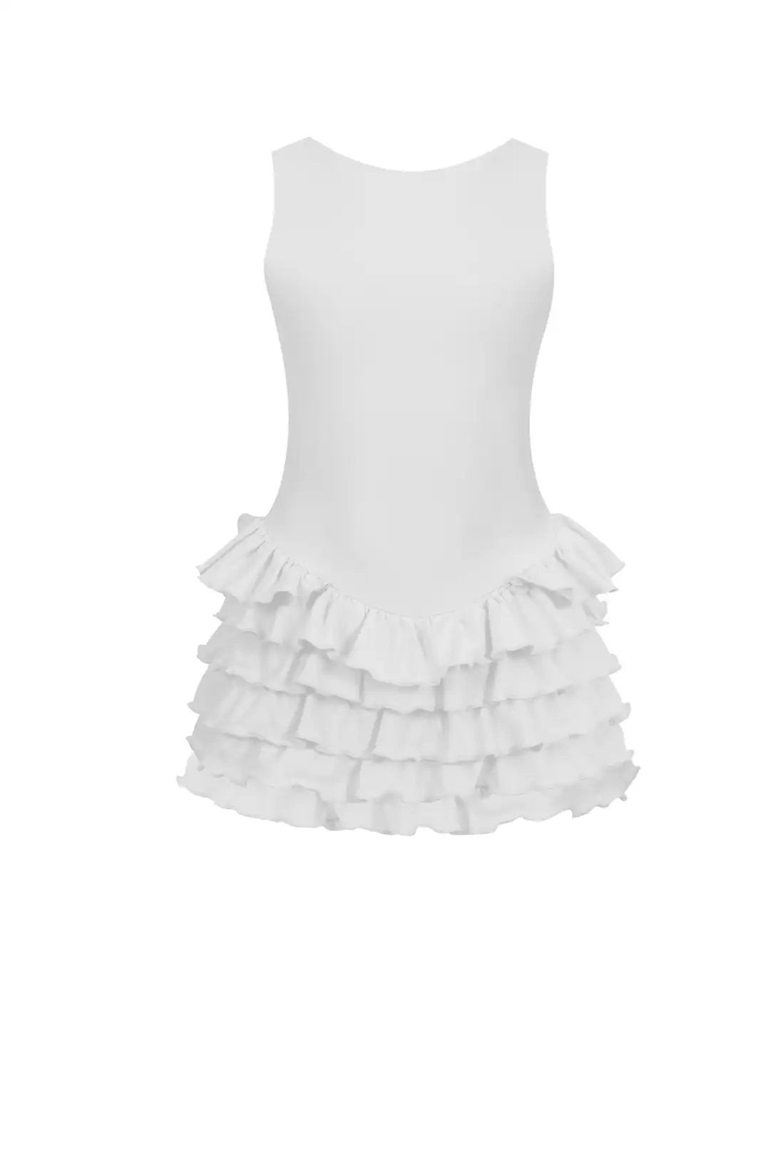 Sardinia Halter Neck Ruffle Romper Dress - 9