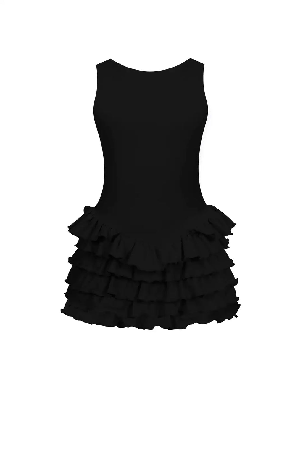 Sardinia Halter Neck Ruffle Romper Dress - 13