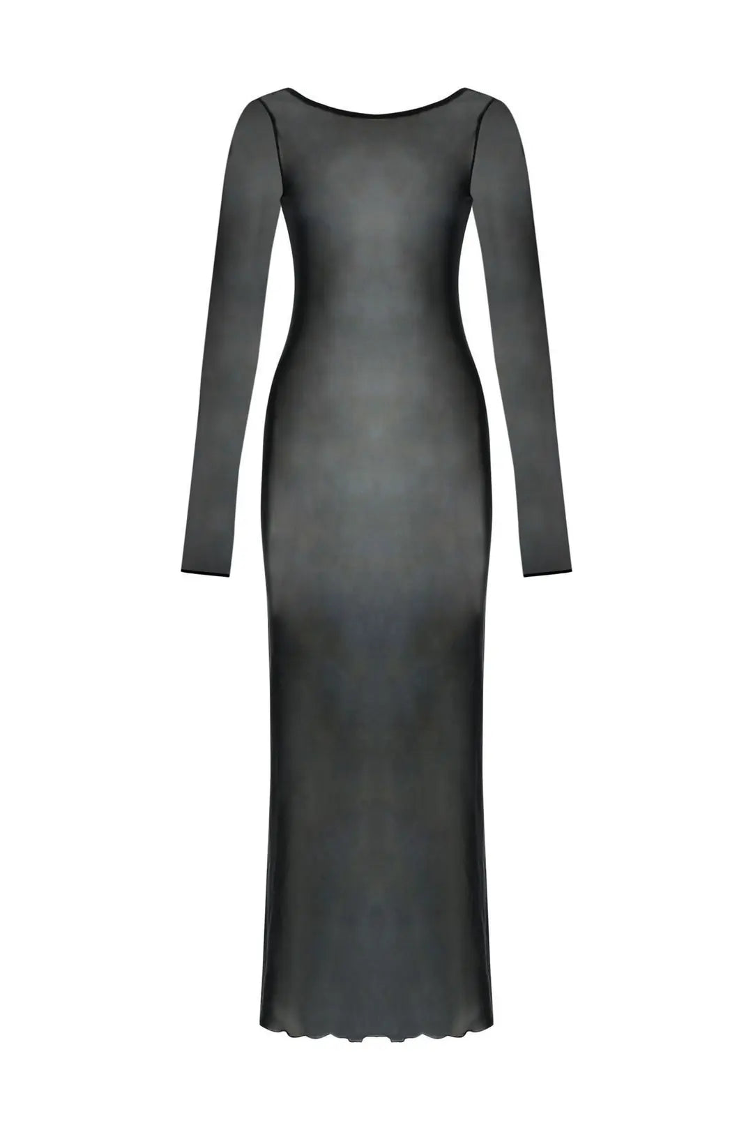 Ibiza Open-Back Sheer Tulle Dress