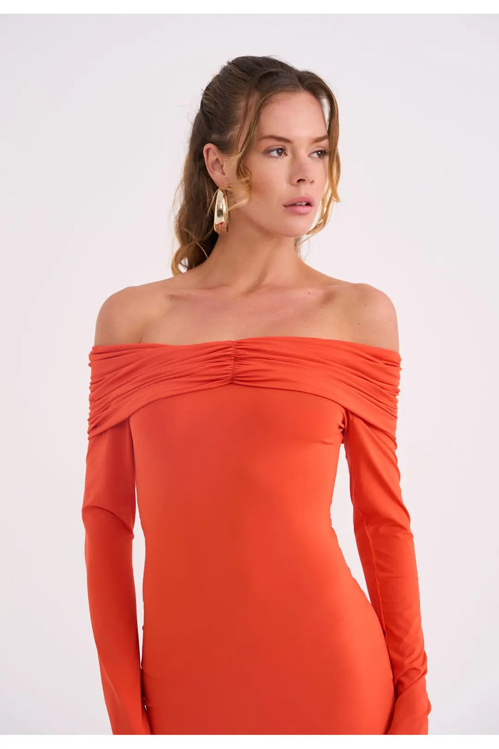 Bellagio Off-Shoulder Jersey Dress