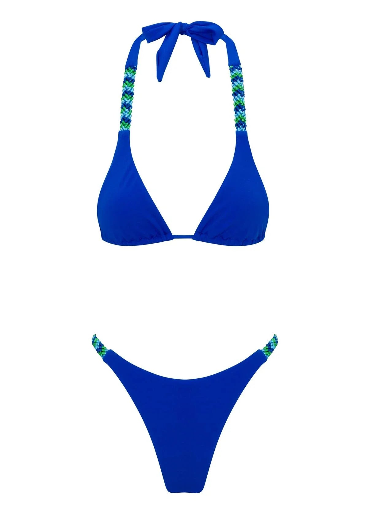 Endless Hand-Embroidered Bikini In Cobalt Reef