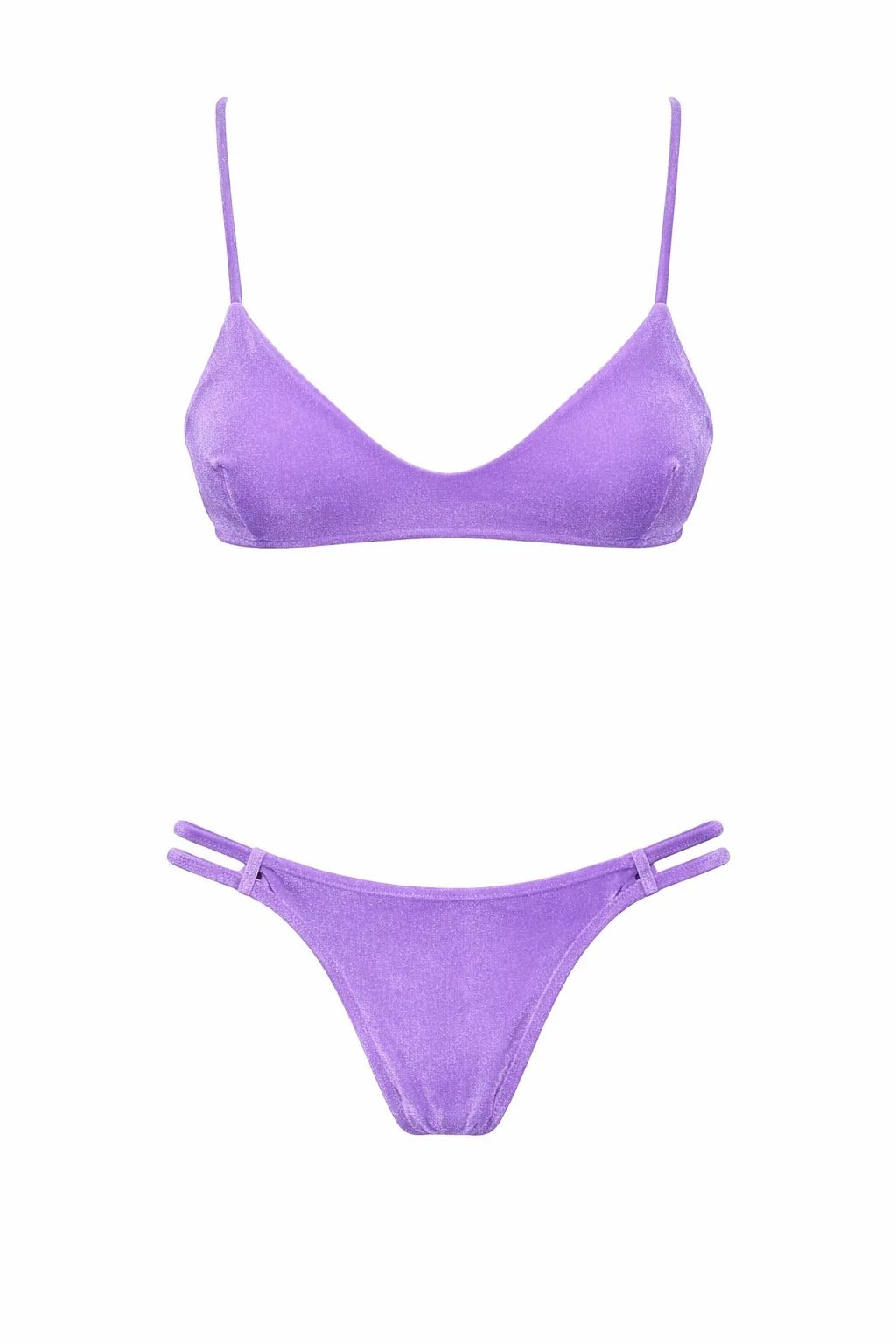 Velora Velvet Bikini In Lilac