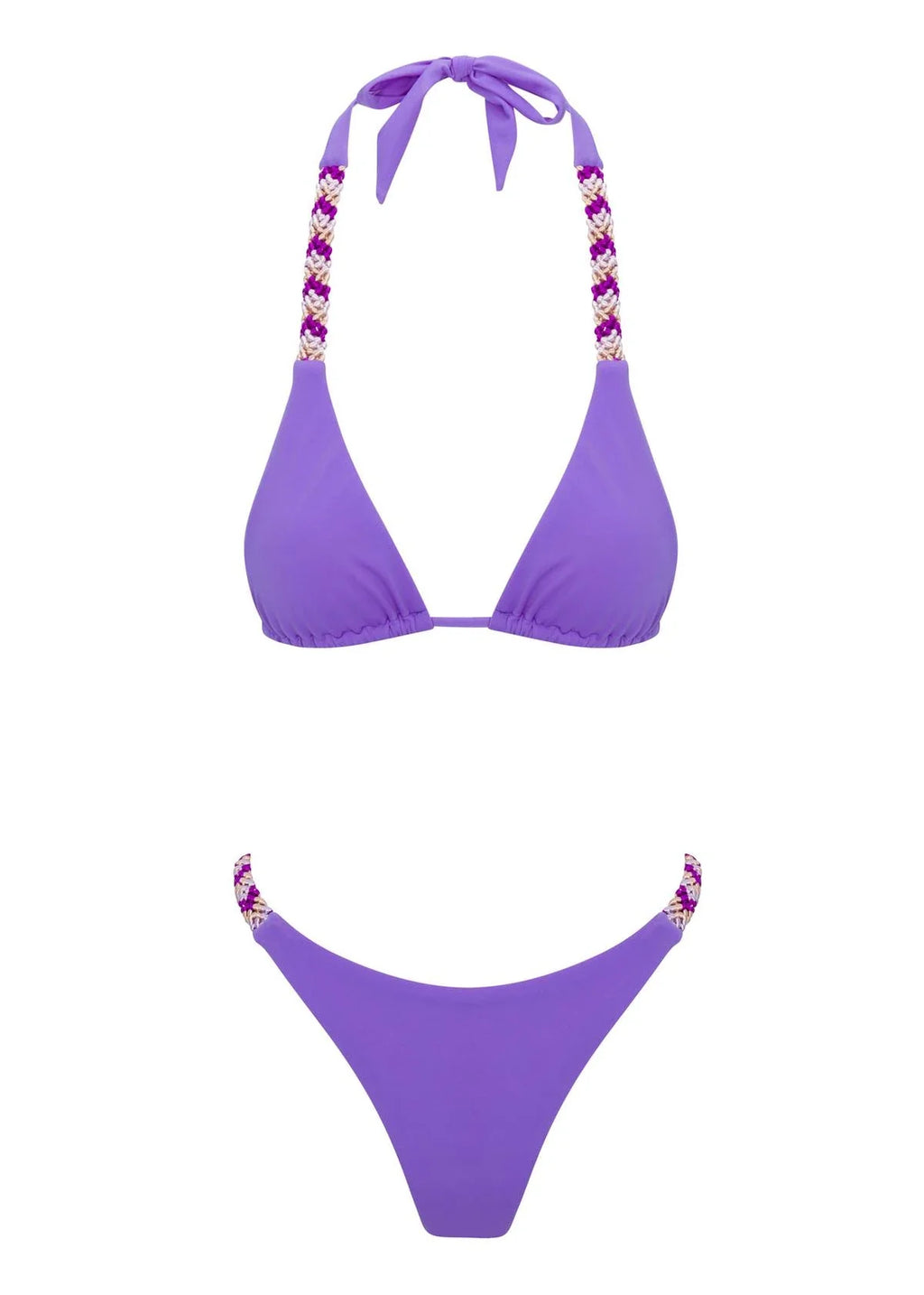 Endless Hand-Embroidered Bikini In Lavender Bloom