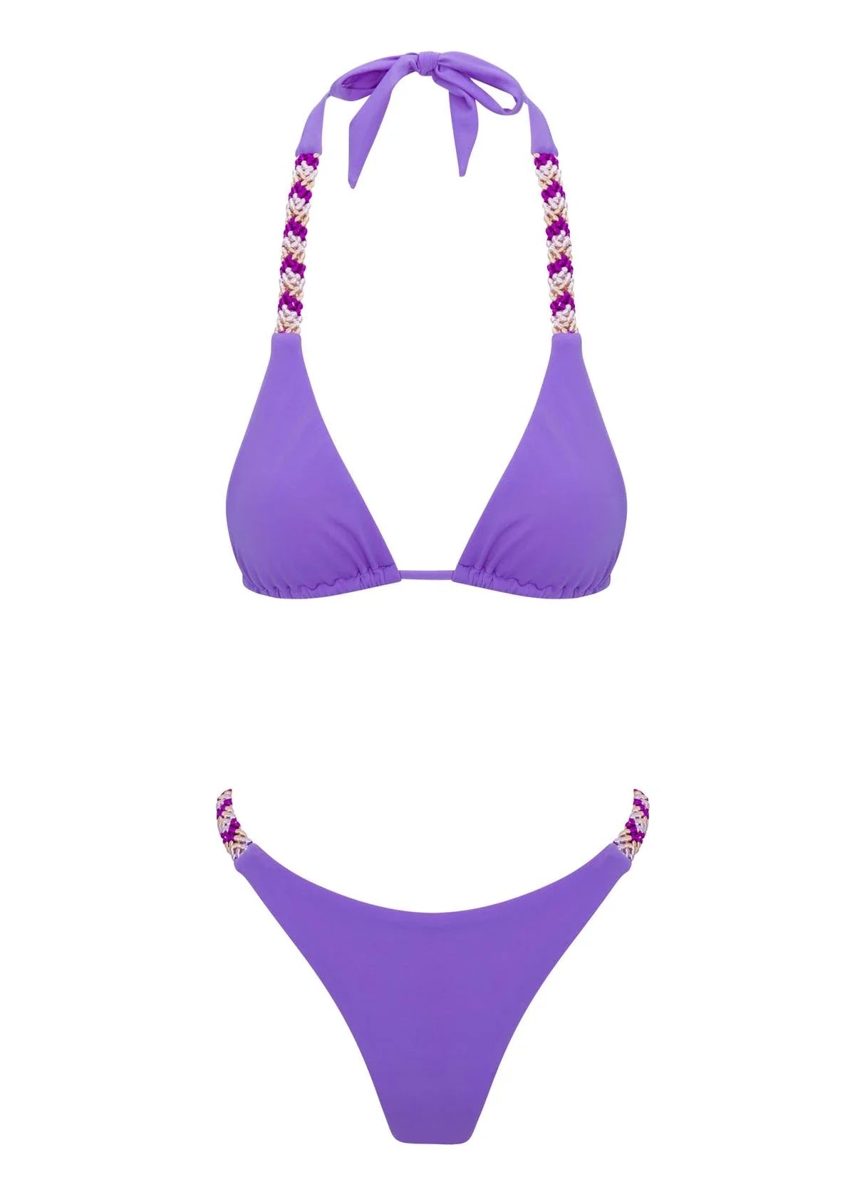 Endless Hand-Embroidered Bikini In Lavender Bloom