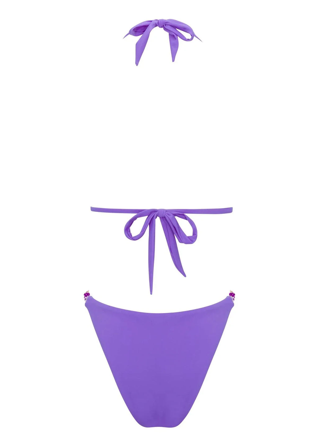 Endless Hand-Embroidered Bikini In Lavender Bloom