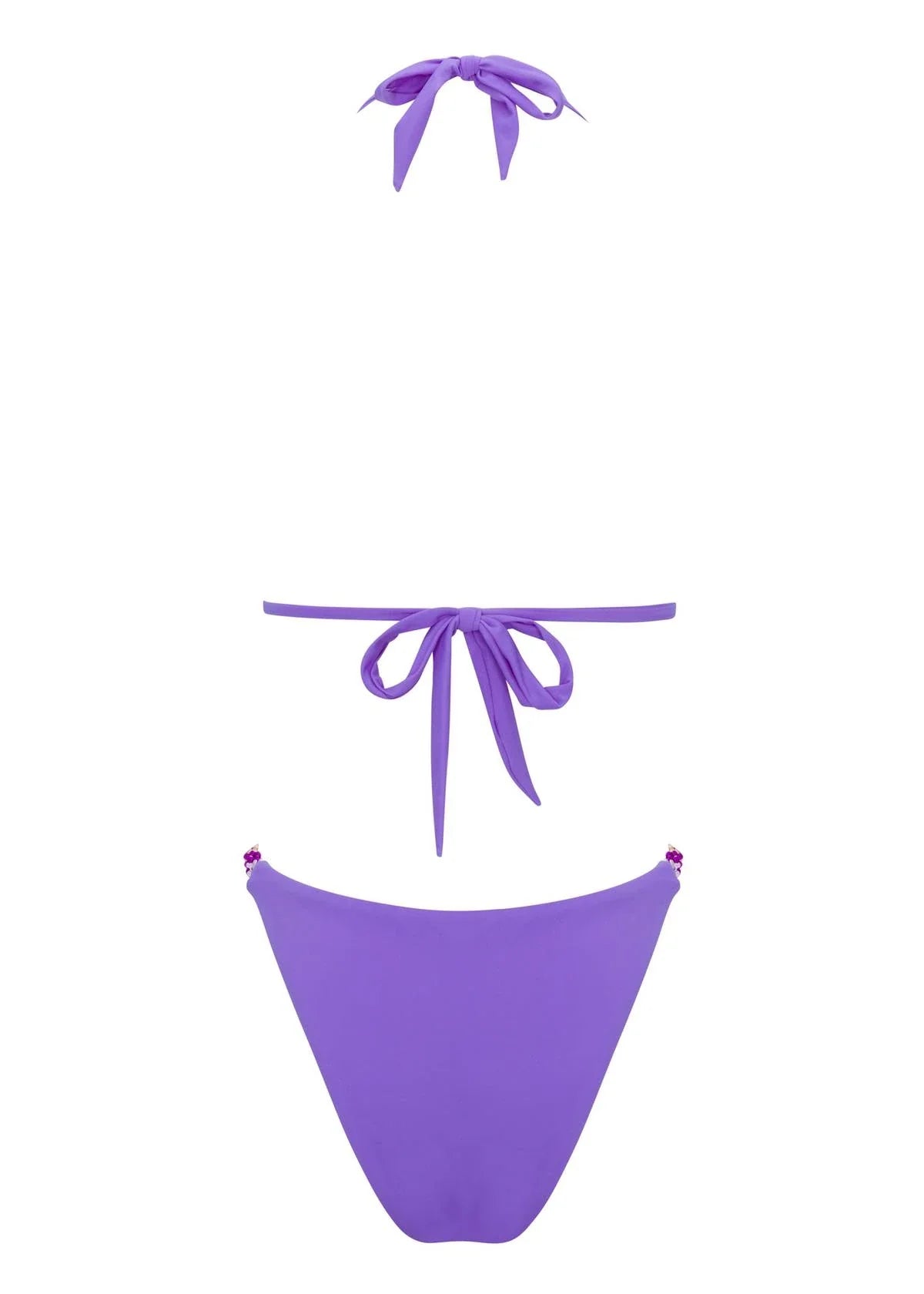 Endless Hand-Embroidered Bikini In Lavender Bloom