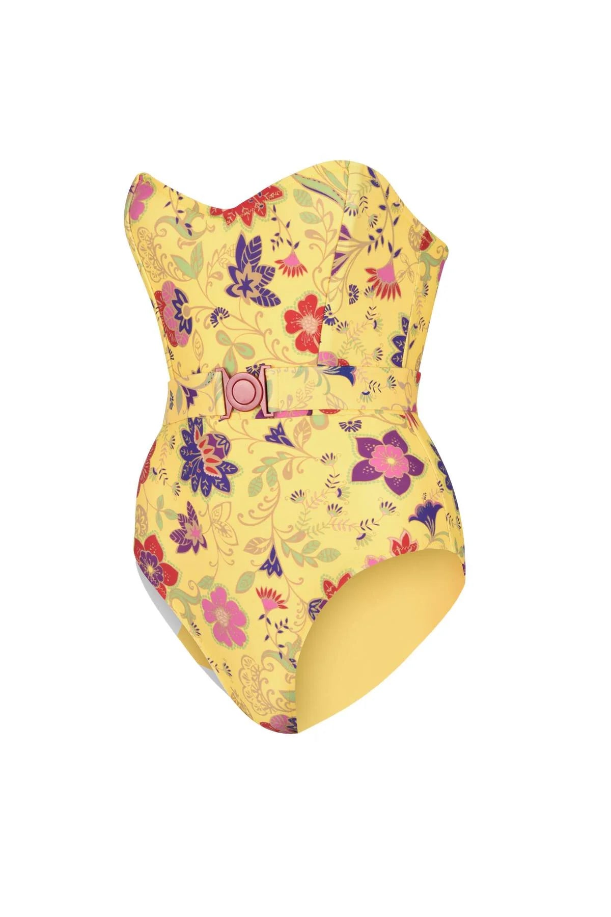 One Piece Swimsuit Mariposa In Yellow