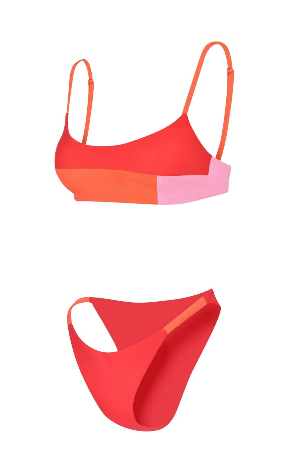 La Peonia Bikini In Peonia Red