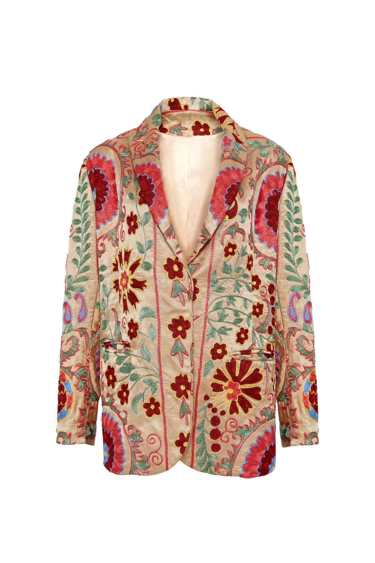 Suzani Ecru Silk Jacket