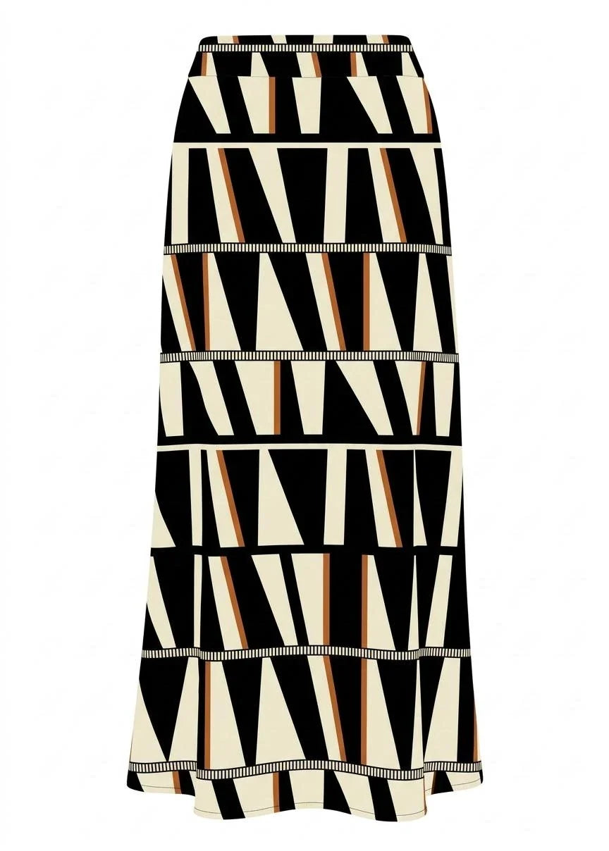Black Geo Skirt