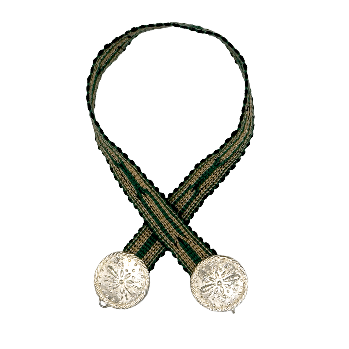 Anatolia Bloom Silver Necklace Bracelet Green