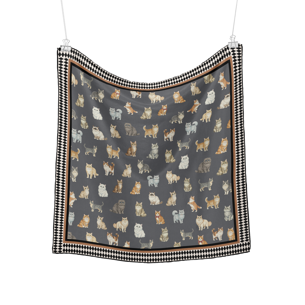 Kitty Behlul Silk Scarf - 110x110 cm