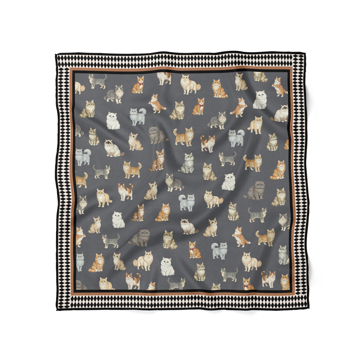 Kitty Behlul Silk Scarf - 110x110 cm