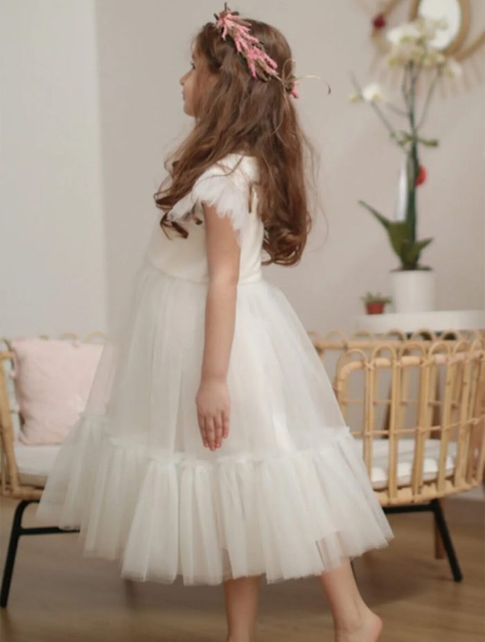 Ecru Tulle Dress