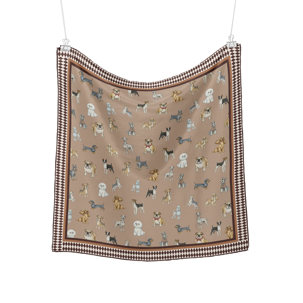 Puppy Ruhi Silk Scarf - 110x110 Cm