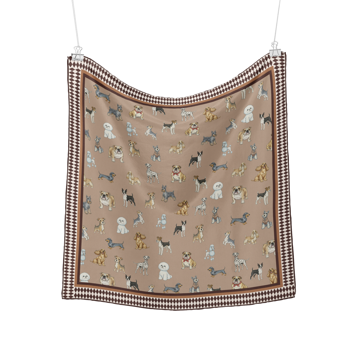 Puppy Ruhi Silk Scarf - 110x110 Cm