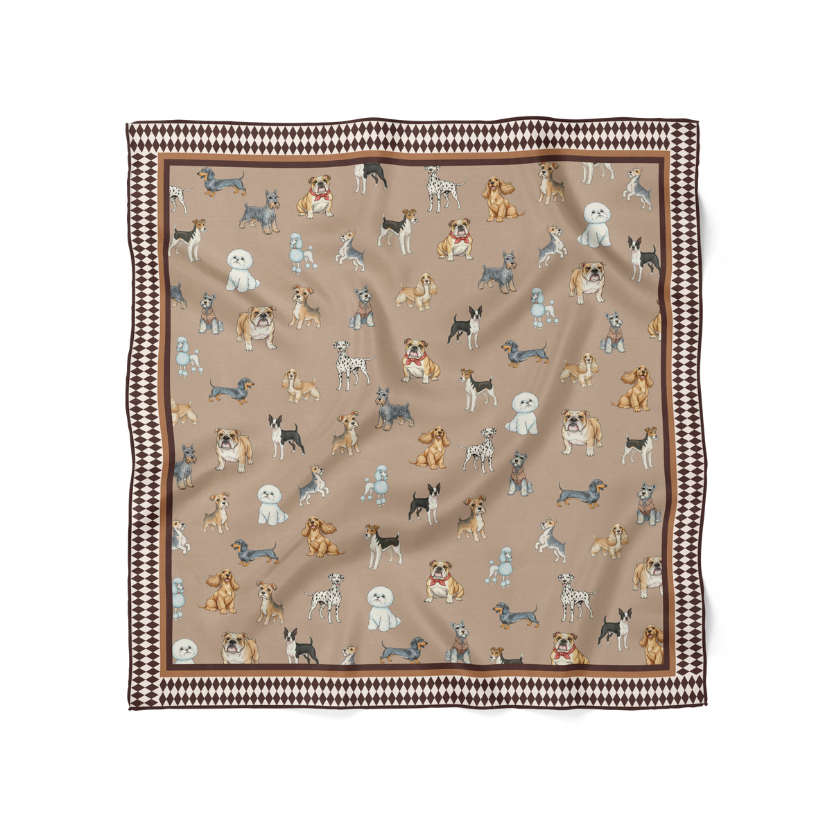 Puppy Ruhi Silk Scarf - 110x110 Cm