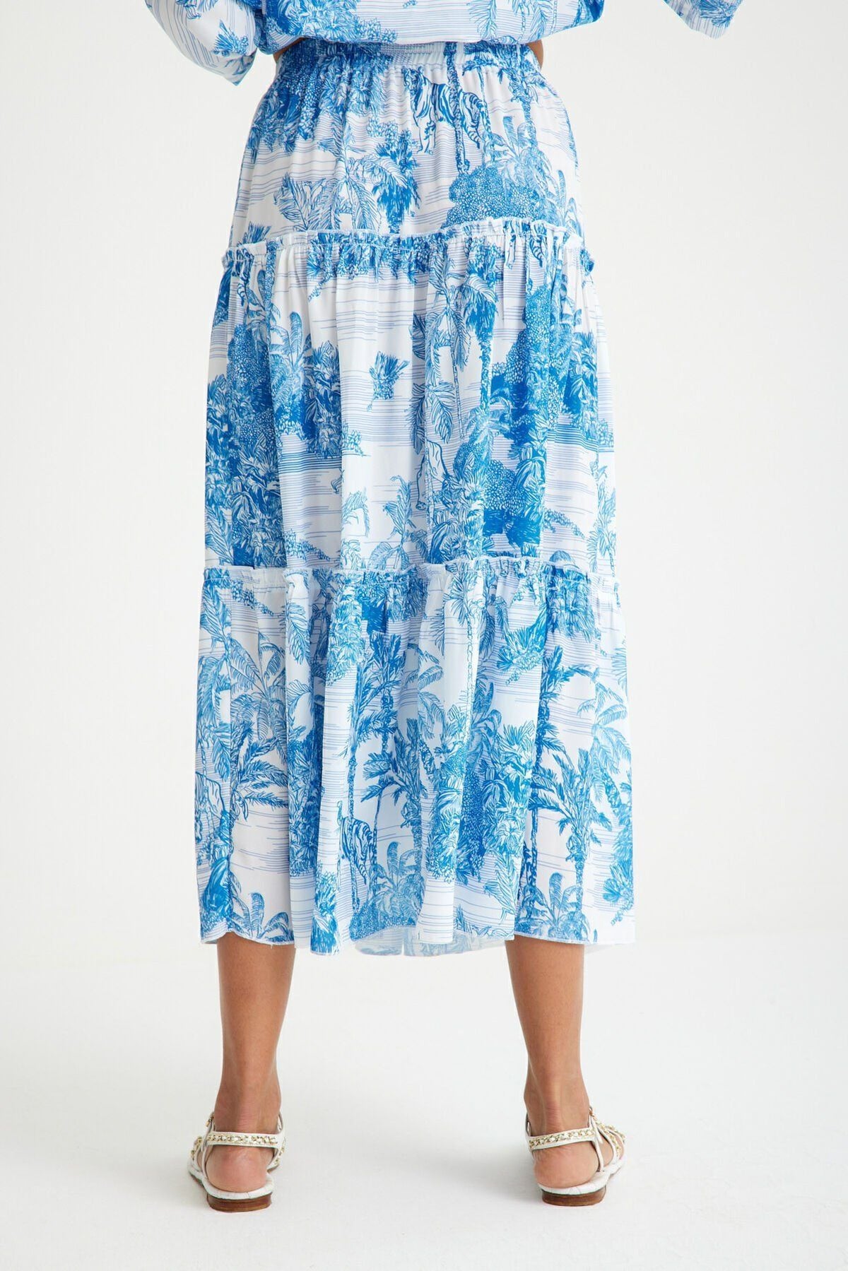 Toile de Jouy Azure Skirt