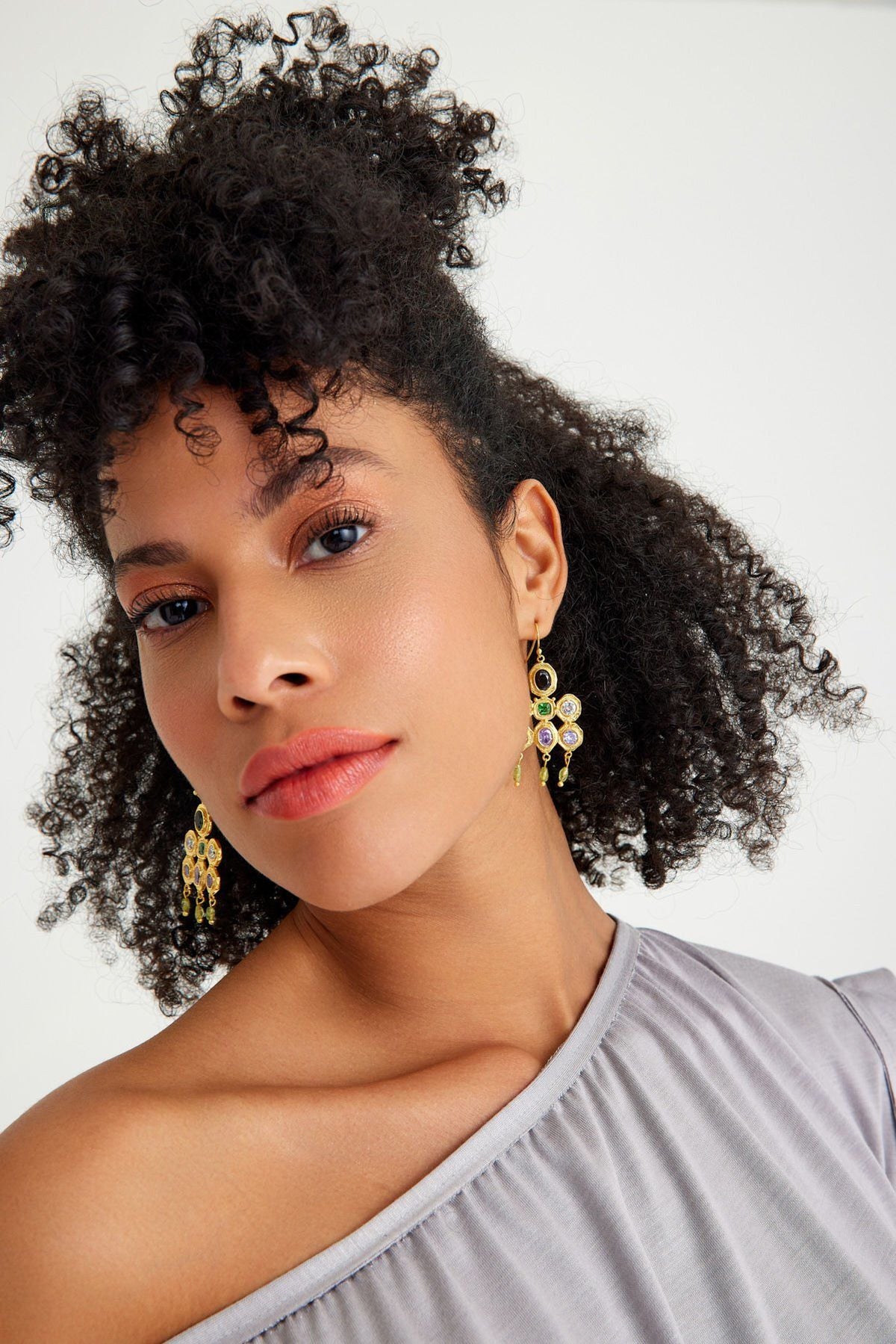 Ametist Light Earrings