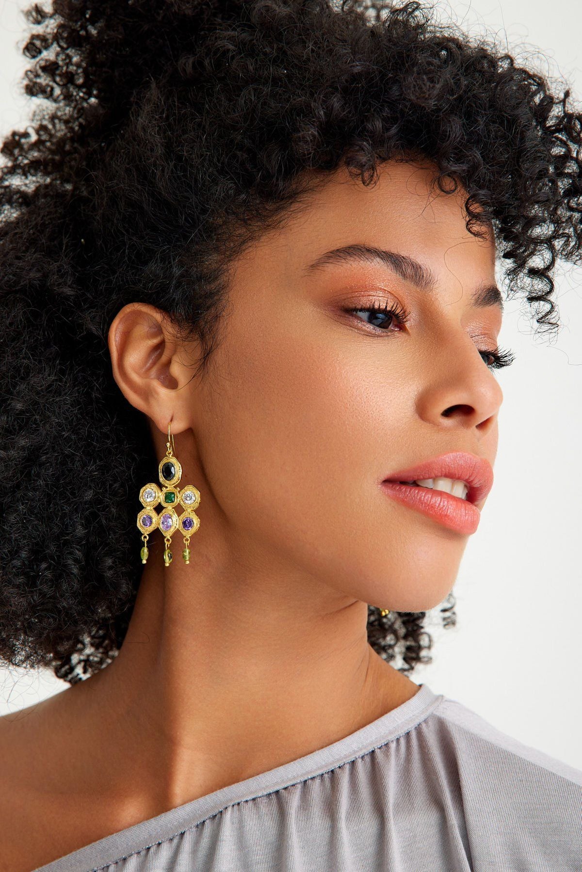 Ametist Light Earrings