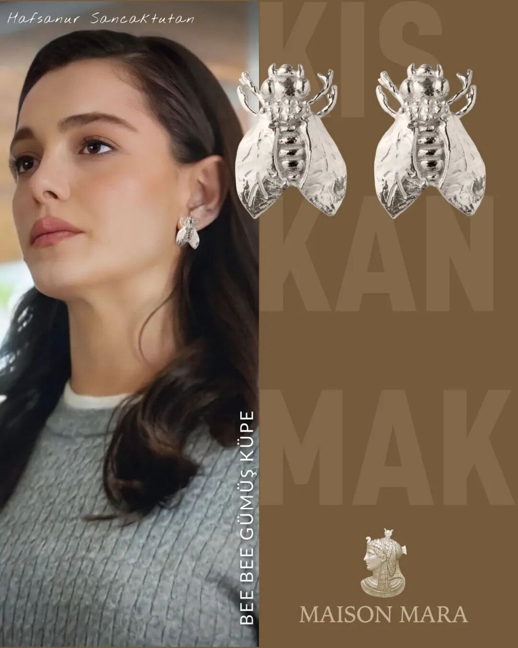 Bee Bee Silver Earrings