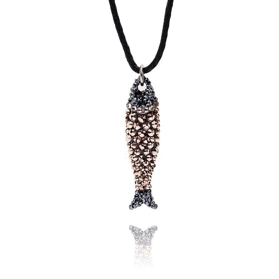 Maridaki Balik Swarovski Necklace, Rose Gold