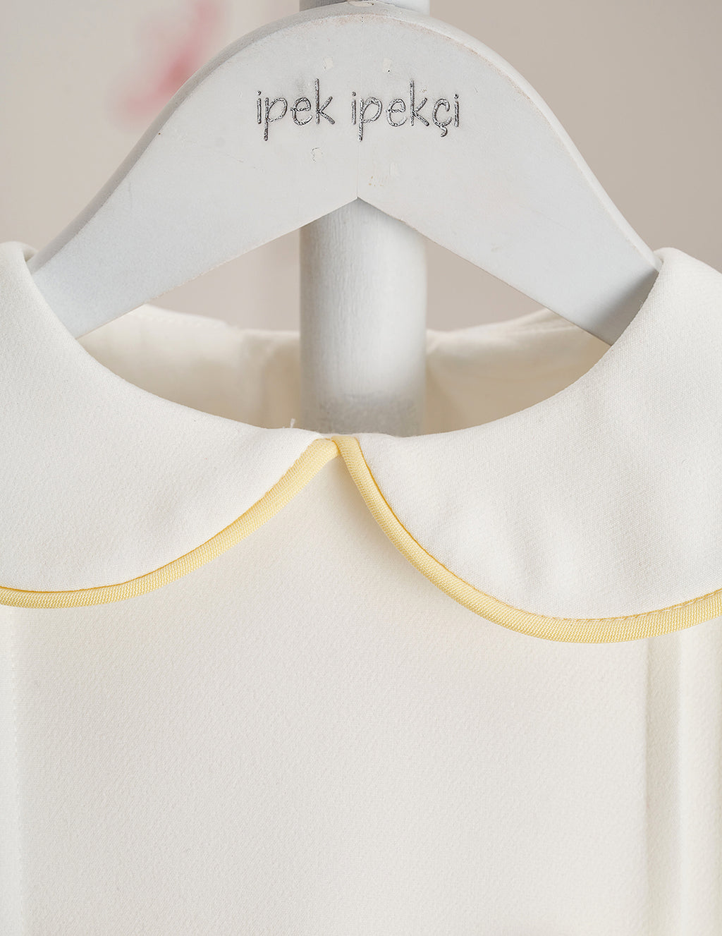 Yellow Detail Double Skirt Embroidered Dress