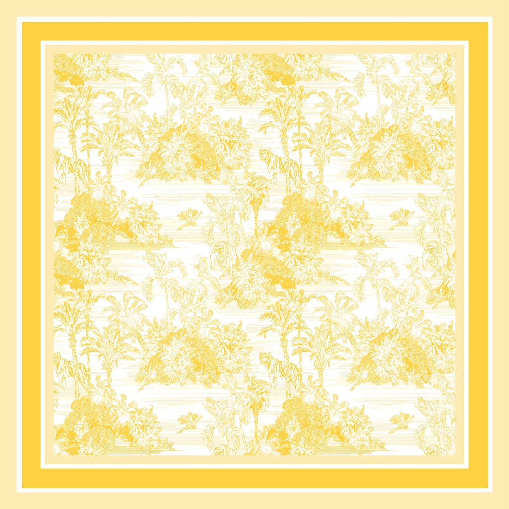 Toile de Jouy Apollo Silk Scarf - 55 X 55 Cm