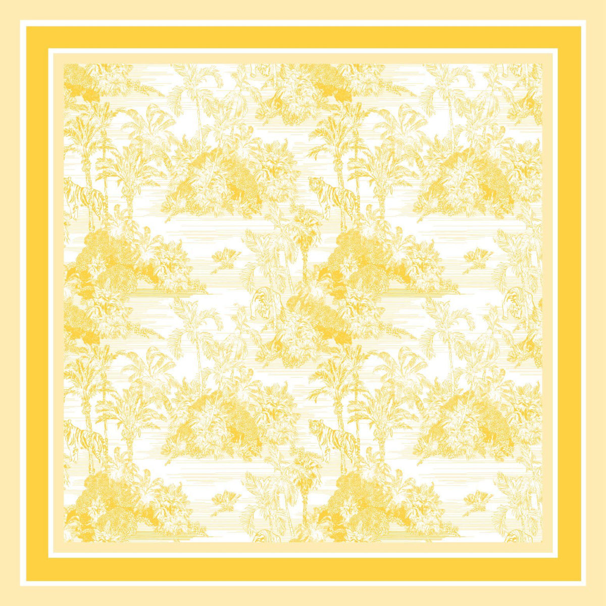 Toile de Jouy Apollo Silk Scarf - 55 X 55 Cm