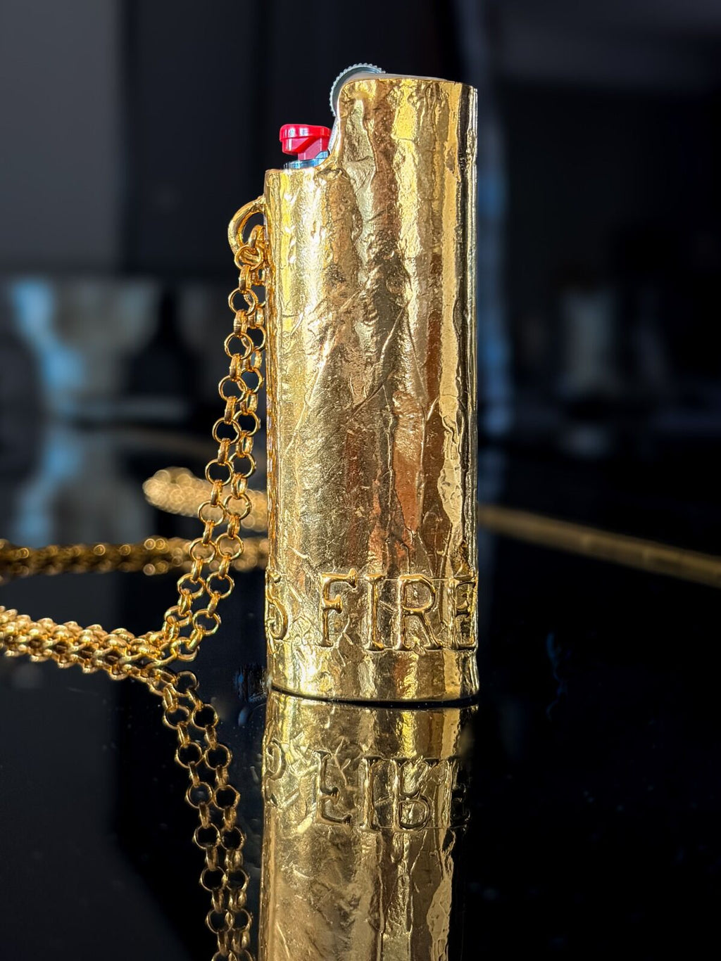 Love Is Fire Lighter Holder Necklace