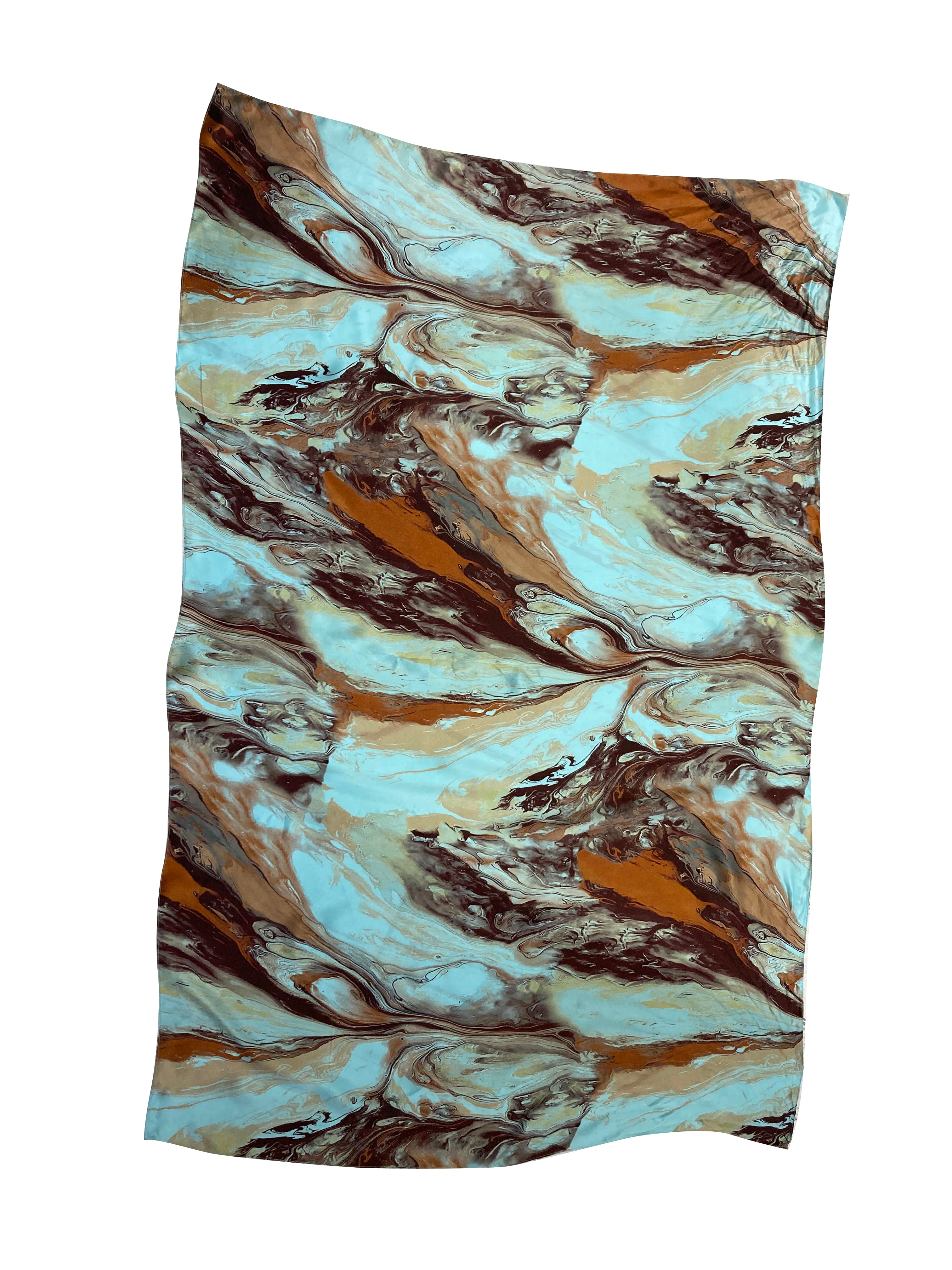 Marble Patterned Designer Silk Scarf