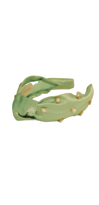 Designer Headband Mint Pearl